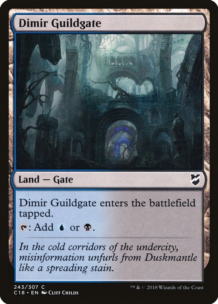 2018 Magic: The Gathering: Commander 2018 (C18) - Dimir Guildgate (#243, Common) (, Near Mint)