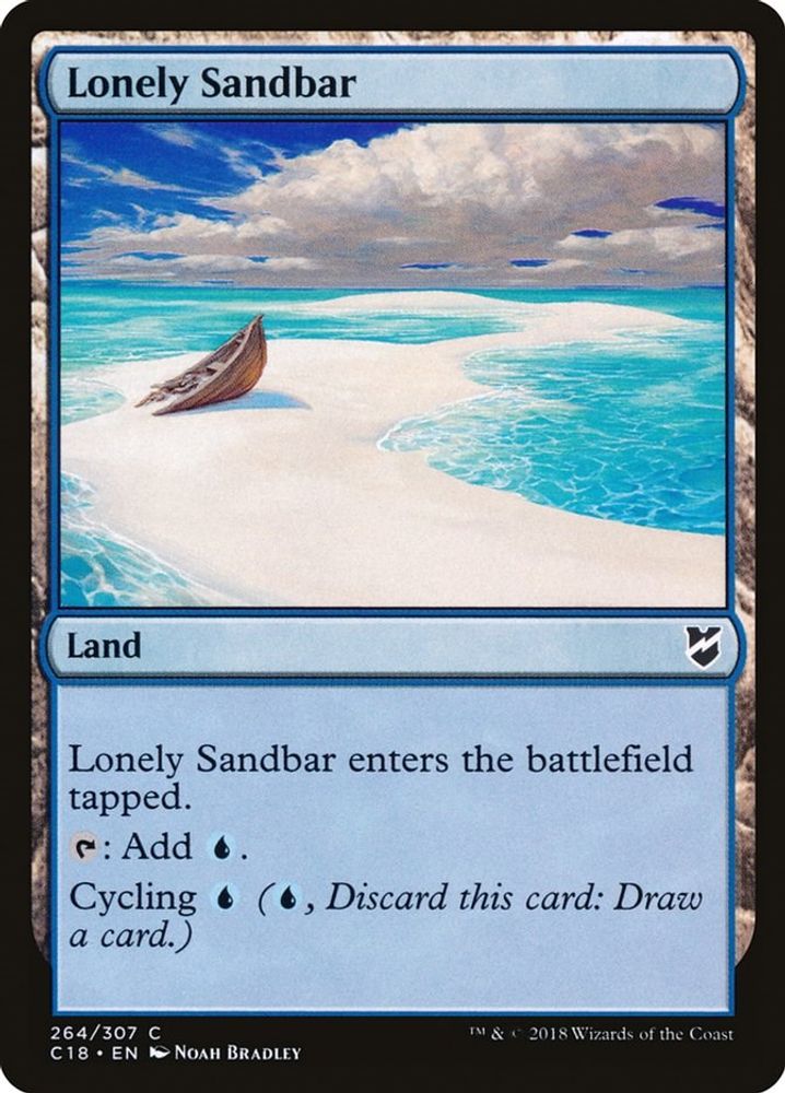 2018 Magic: The Gathering: Commander 2018 (C18) - Lonely Sandbar (#264, Common) (, Near Mint)
