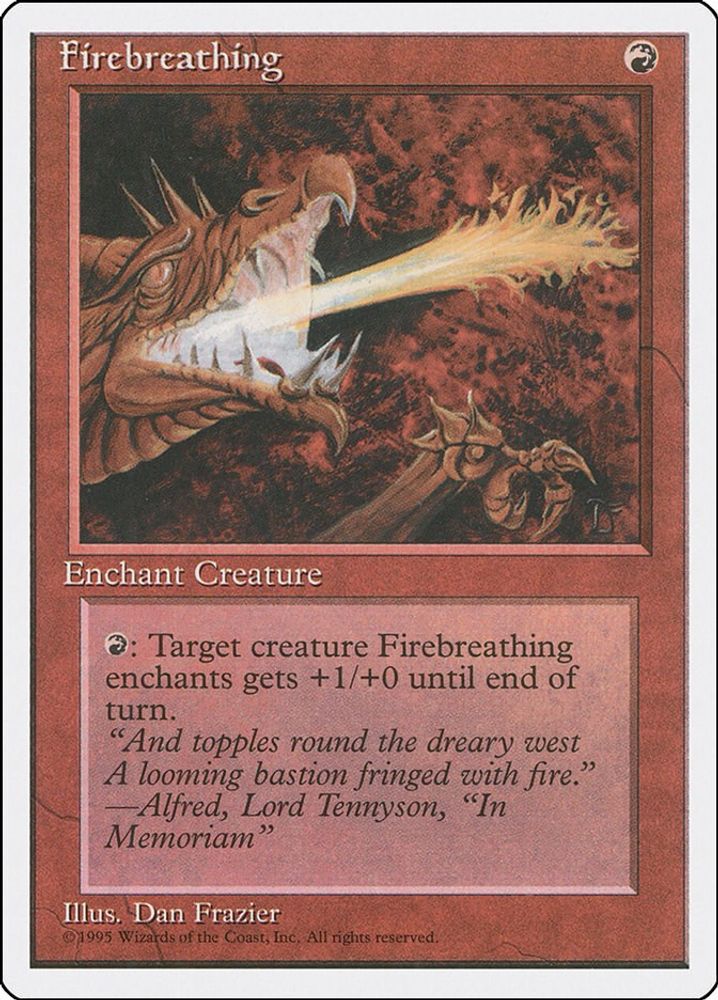1995 Magic: The Gathering: Fourth Edition (4ED) - Firebreathing (#193, Common) (, Near Mint)
