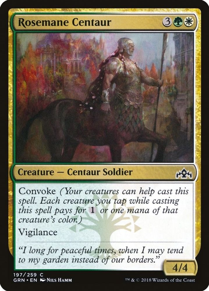 2018 Magic: The Gathering: Guilds of Ravnica (GRN) - Rosemane Centaur (#197, Common) (, Near Mint)