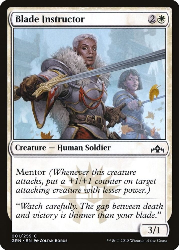 2018 Magic: The Gathering: Guilds of Ravnica (GRN) - Blade Instructor (#1, Common) (, Near Mint)