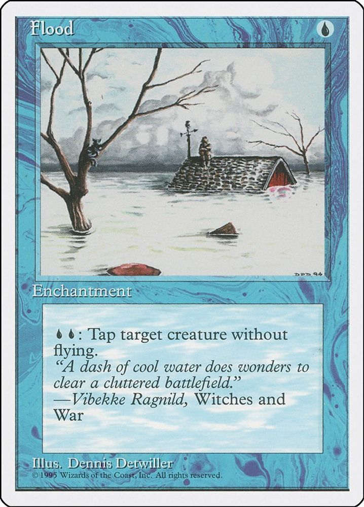 1995 Magic: The Gathering: Fourth Edition (4ED) - Flood (#73, Common) (, Near Mint)