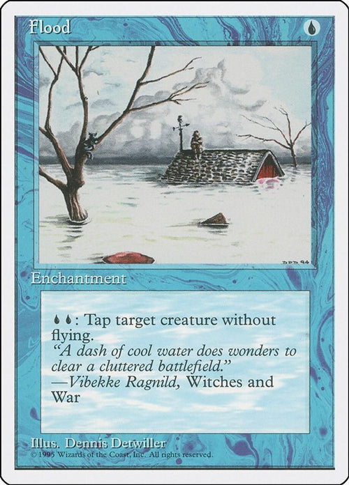 1995 Magic: The Gathering: Fourth Edition (4ED) - Flood (#73, Common) (, Near Mint)