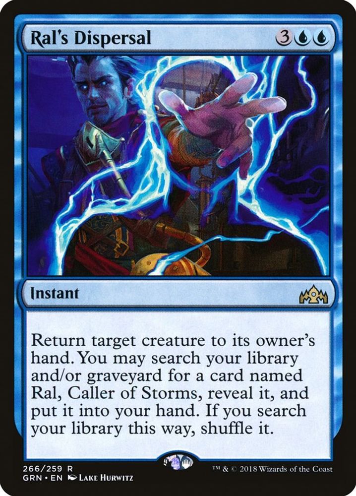 2018 Magic: The Gathering: Guilds of Ravnica (GRN) - Rals Dispersal (#266, Rare) (, Near Mint)