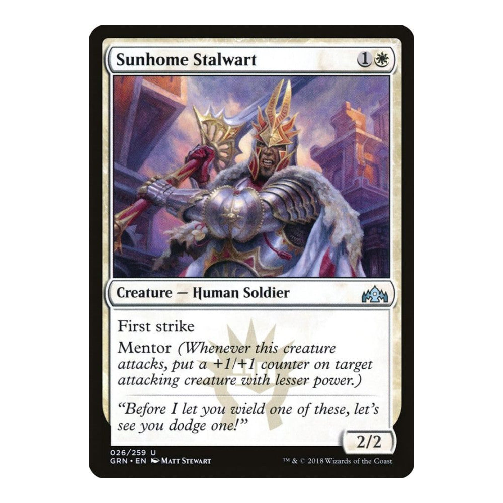 2018 Magic: The Gathering: Guilds of Ravnica (GRN) - Sunhome Stalwart (#26, Uncommon) (, Near Mint)