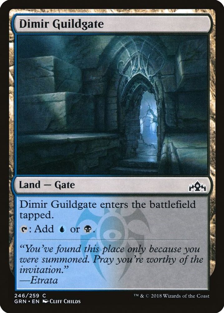 2018 Magic: The Gathering: Guilds of Ravnica (GRN) - Dimir Guildgate 246 (#246, Common) (, Near Mint)