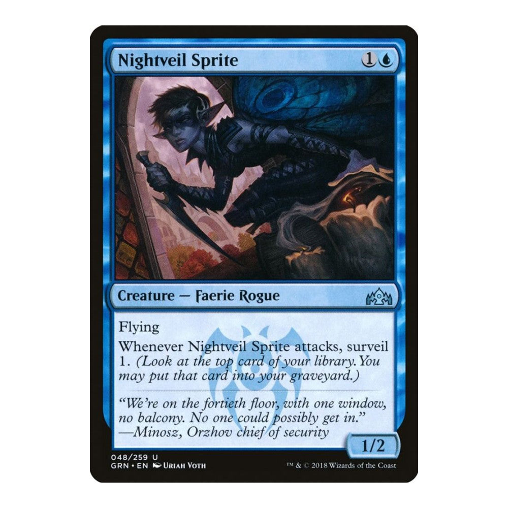 2018 Magic: The Gathering: Guilds of Ravnica (GRN) - Nightveil Sprite (#48, Uncommon) (, Near Mint)