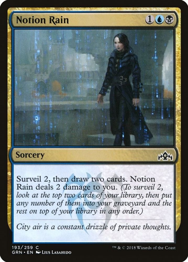 2018 Magic: The Gathering: Guilds of Ravnica (GRN) - Notion Rain (#193, Common) (, Near Mint)