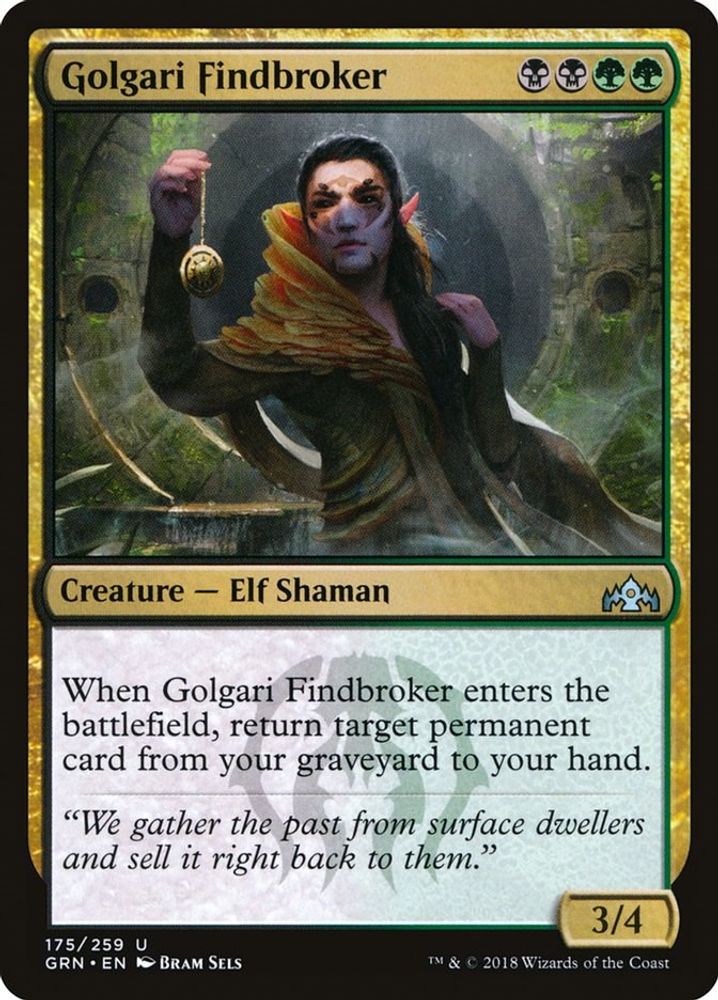 2018 Magic: The Gathering: Guilds of Ravnica (GRN) - Golgari Findbroker (#175, Uncommon) (, Near Mint)