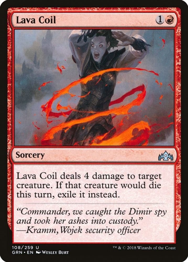 2018 Magic: The Gathering: Guilds of Ravnica (GRN) - Lava Coil (#108, Uncommon) (, Near Mint)