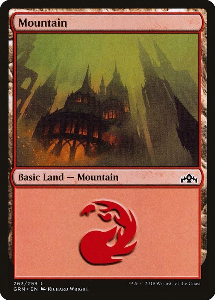 2018 Magic: The Gathering: Guilds of Ravnica (GRN) - Mountain (#263, Land) (, Near Mint)