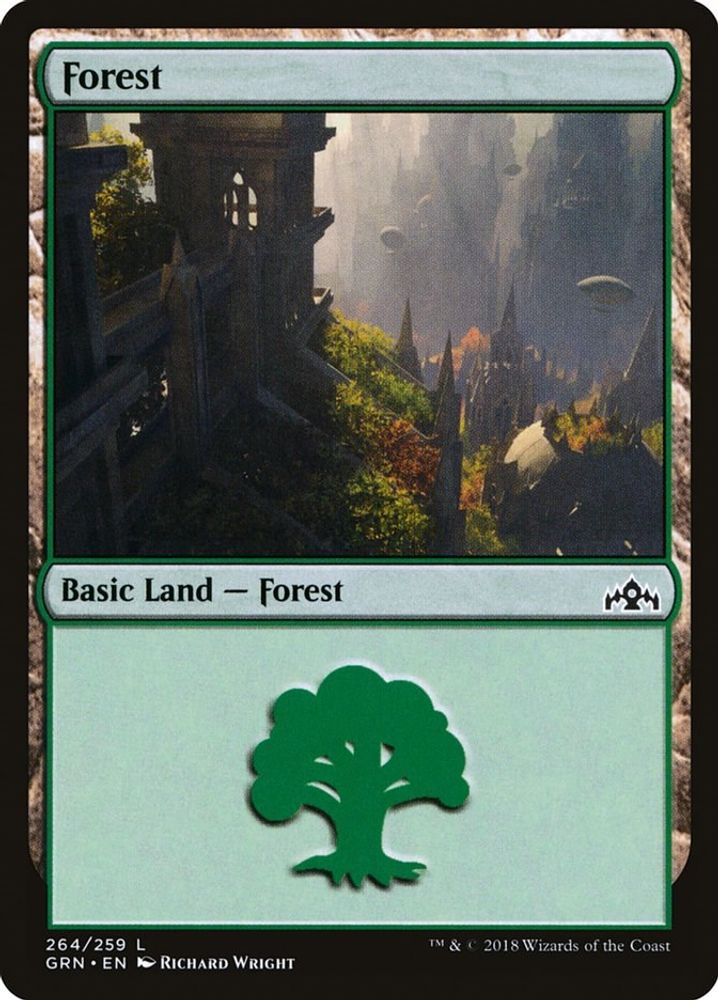 2018 Magic: The Gathering: Guilds of Ravnica (GRN) - Forest (#264, Land) (, Near Mint)