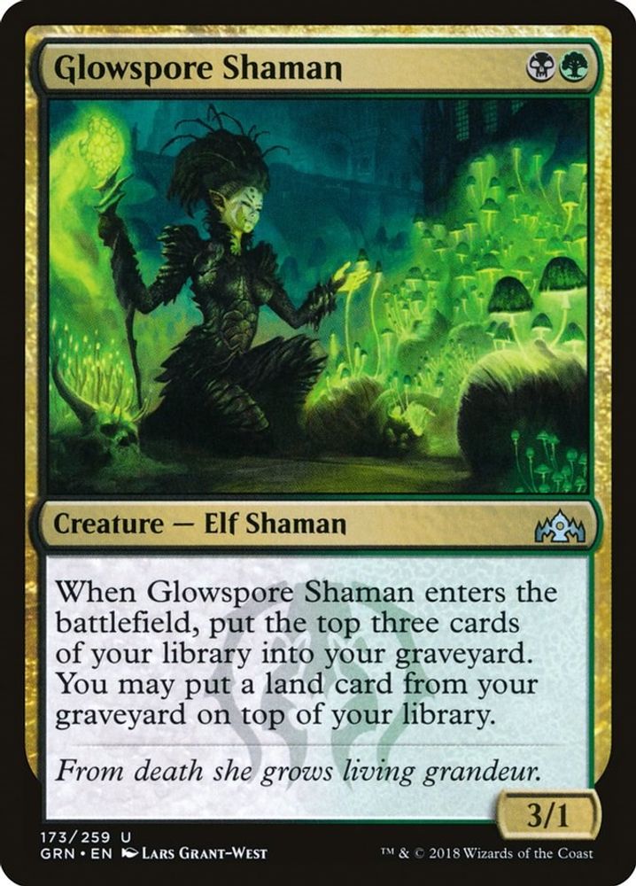 2018 Magic: The Gathering: Guilds of Ravnica (GRN) - Glowspore Shaman (#173, Uncommon) (, Near Mint)