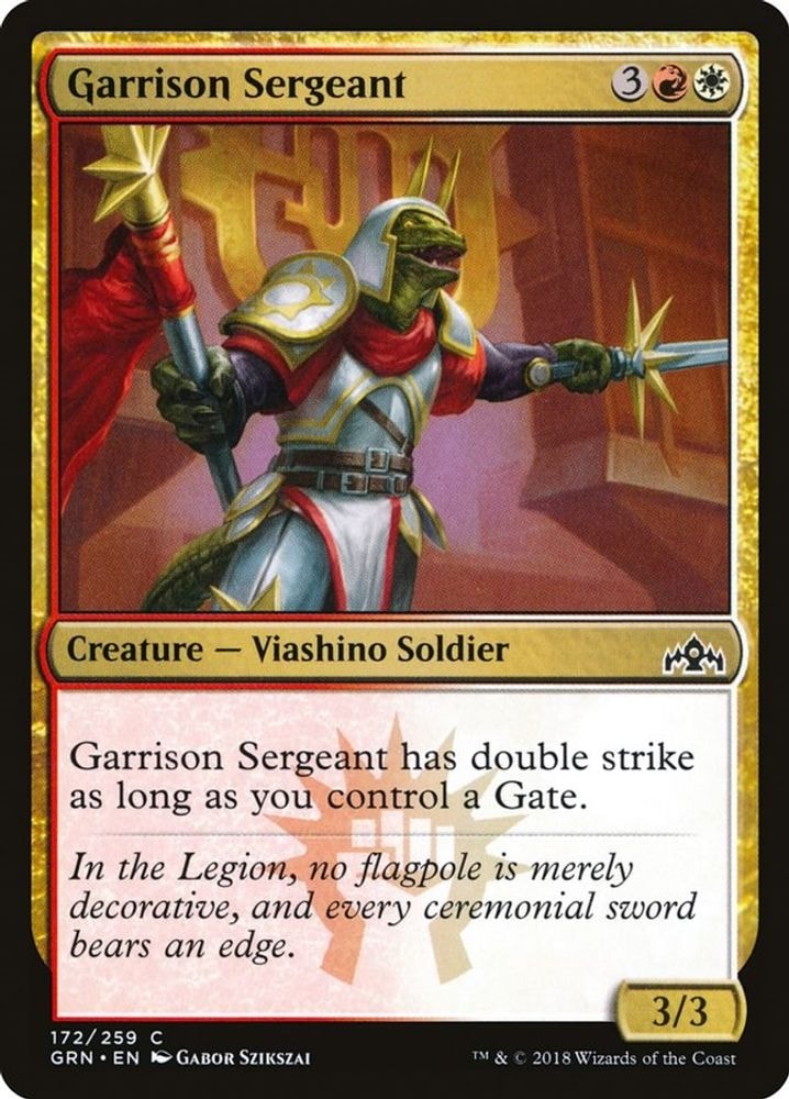 2018 Magic: The Gathering: Guilds of Ravnica (GRN) - Garrison Sergeant (#172, Common) (, Near Mint)