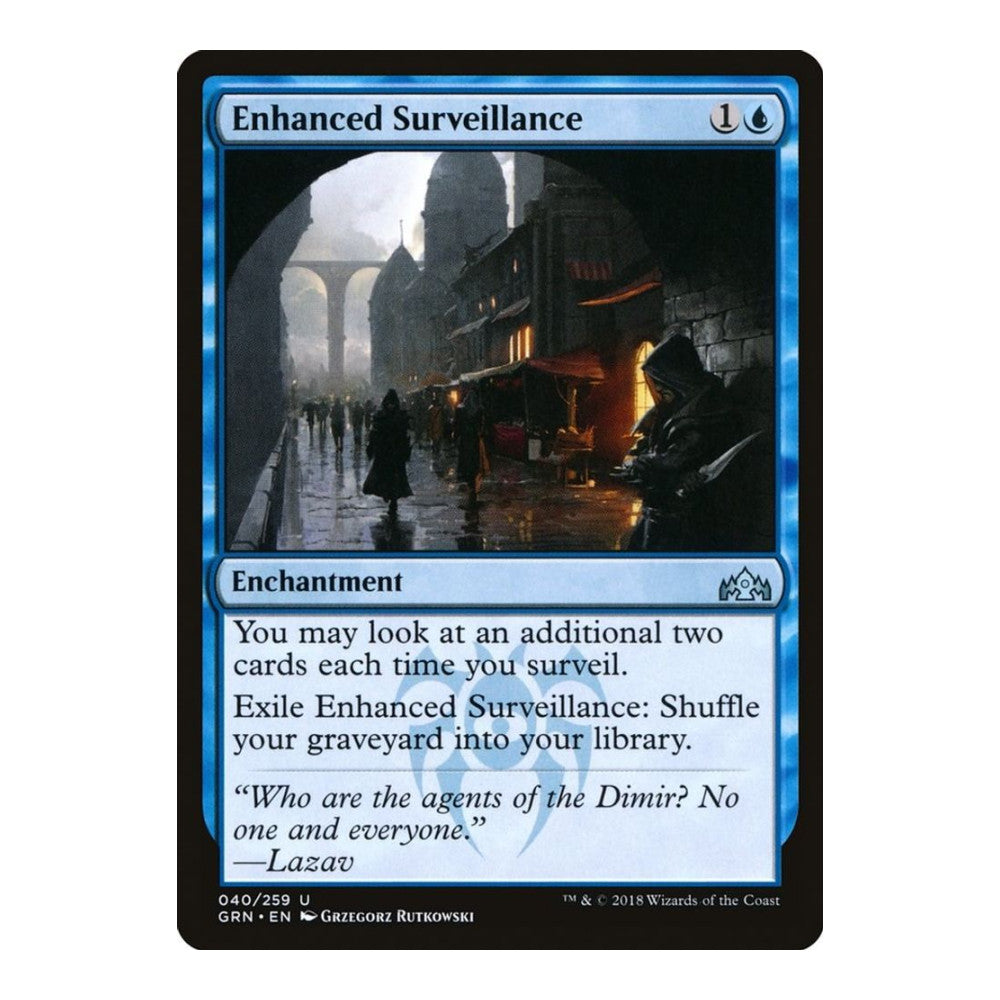 2018 Magic: The Gathering: Guilds of Ravnica (GRN) - Enhanced Surveillance (#40, Uncommon) (, Near Mint)