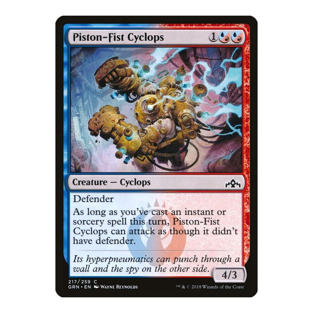 2018 Magic: The Gathering: Guilds of Ravnica (GRN) - Piston Fist Cyclops (#217, Common) (, Near Mint)