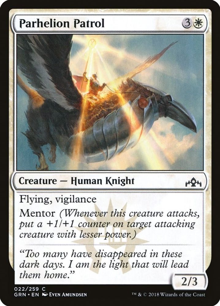 2018 Magic: The Gathering: Guilds of Ravnica (GRN) - Parhelion Patrol (#22, Common) (, Near Mint)
