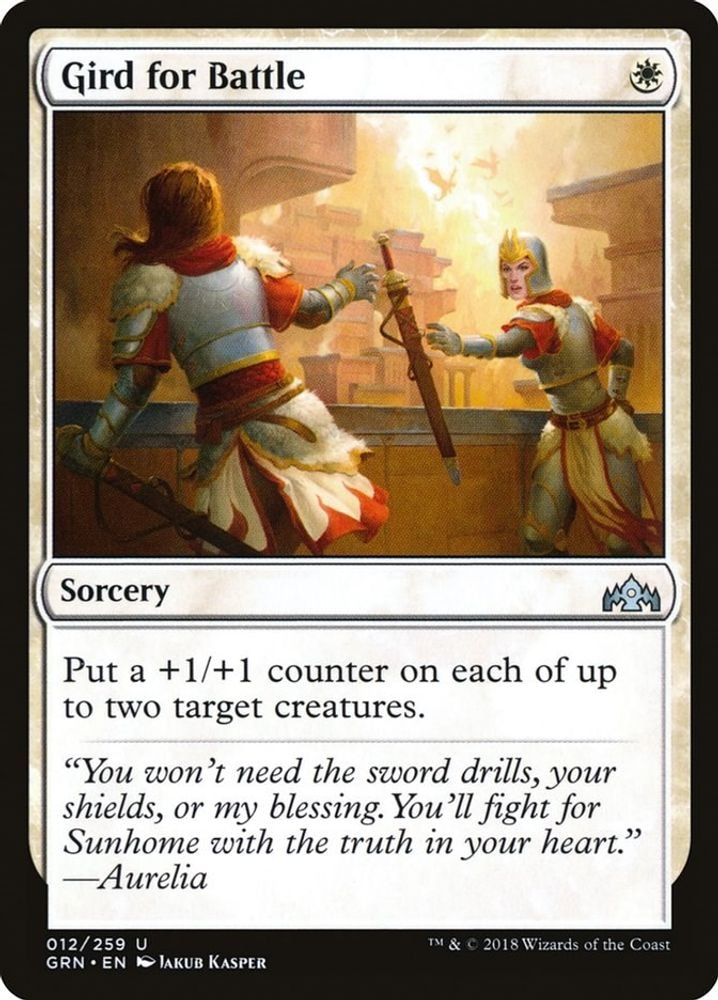 2018 Magic: The Gathering: Guilds of Ravnica (GRN) - Gird for Battle (#12, Uncommon) (, Near Mint)