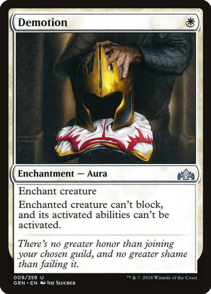 2018 Magic: The Gathering: Guilds of Ravnica (GRN) - Demotion (#9, Uncommon) (, Near Mint)