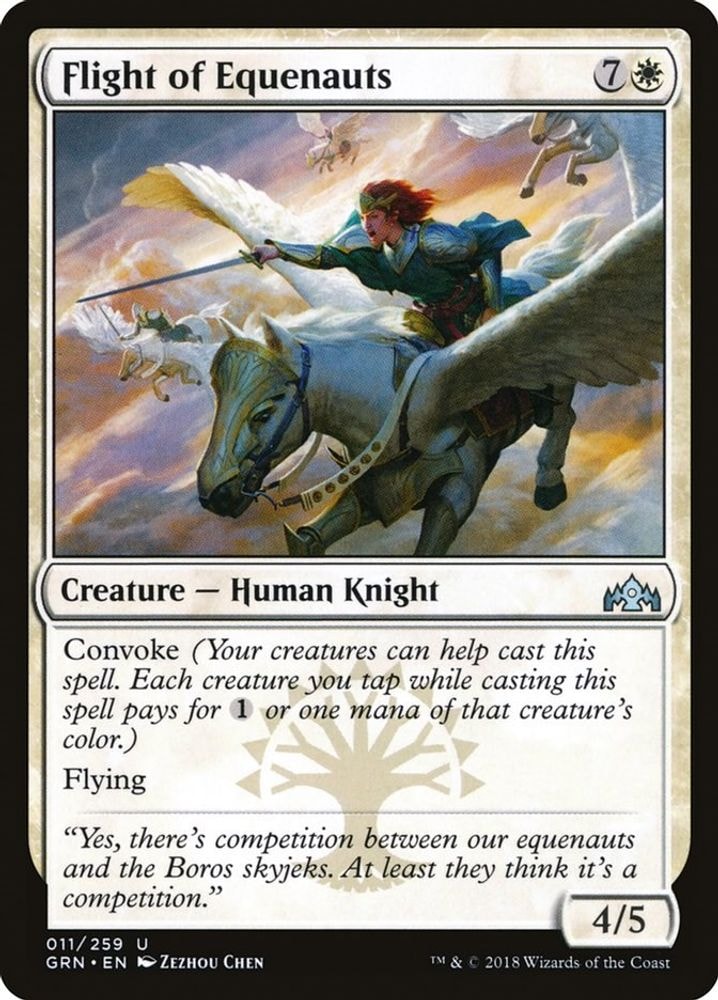 2018 Magic: The Gathering: Guilds of Ravnica (GRN) - Flight of Equenauts (#11, Uncommon) (, Near Mint)