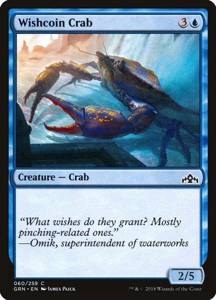 2018 Magic: The Gathering: Guilds of Ravnica (GRN) - Wishcoin Crab (#60, Common) (, Near Mint)