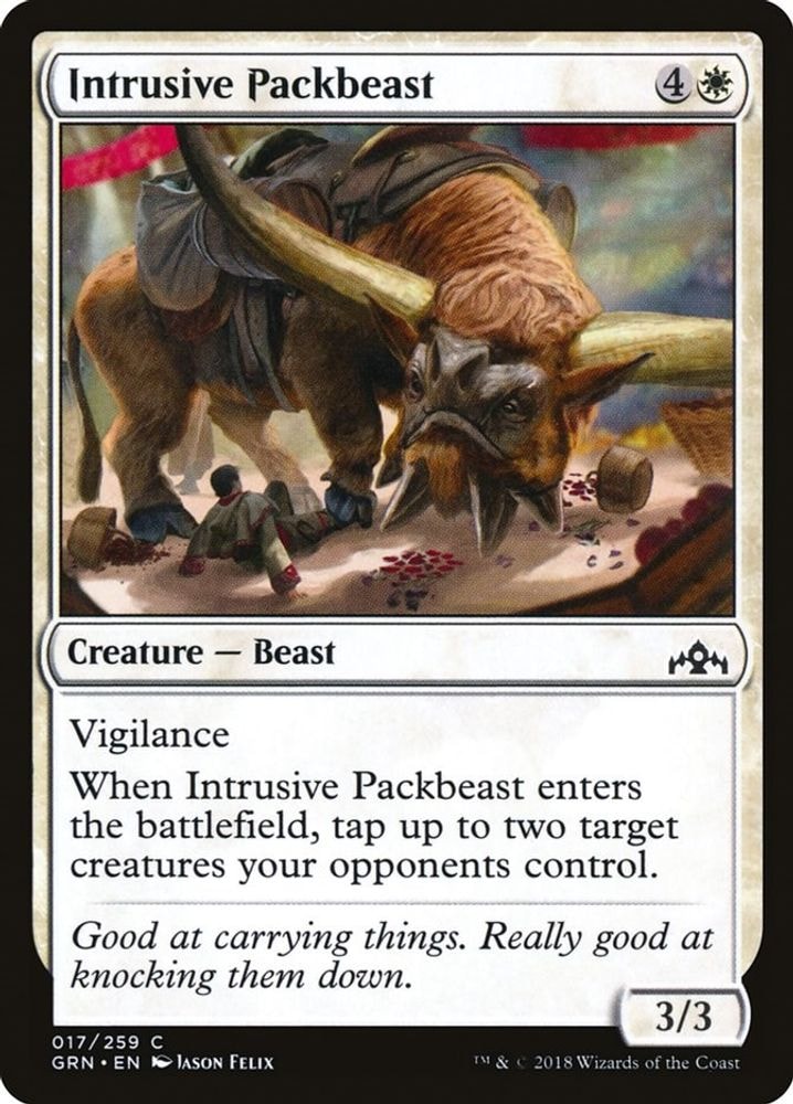 2018 Magic: The Gathering: Guilds of Ravnica (GRN) - Intrusive Packbeast (#17, Common) (, Near Mint)