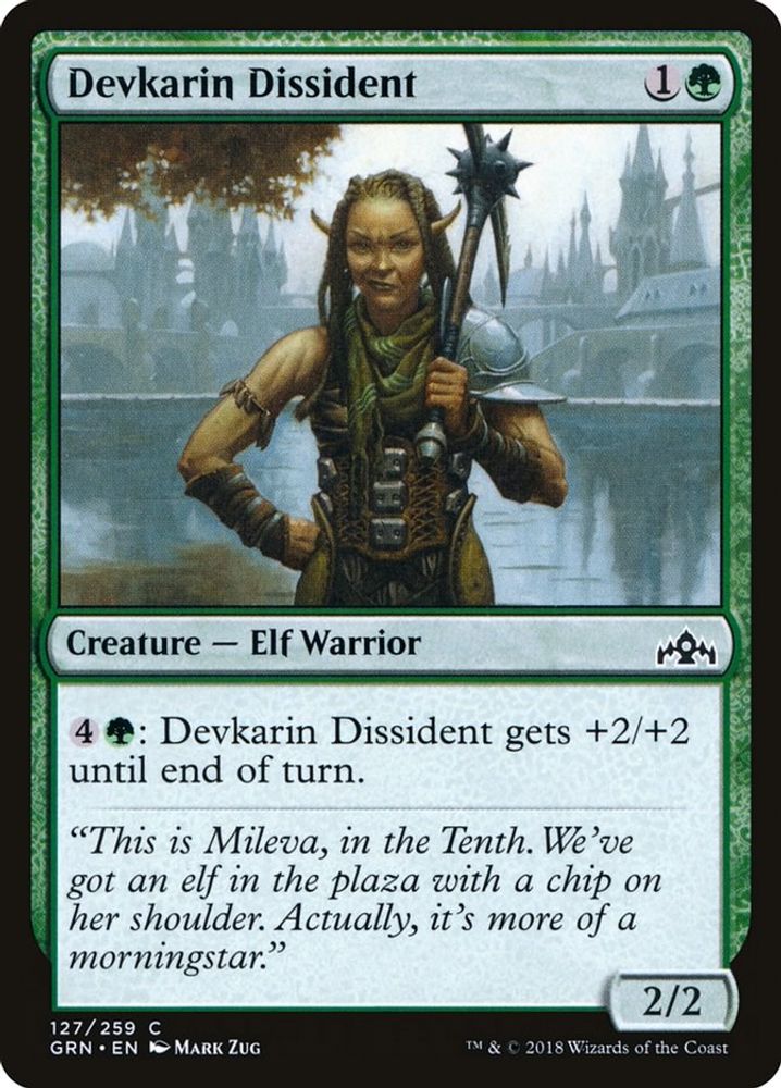 2018 Magic: The Gathering: Guilds of Ravnica (GRN) - Devkarin Dissident (#127, Common) (, Near Mint)