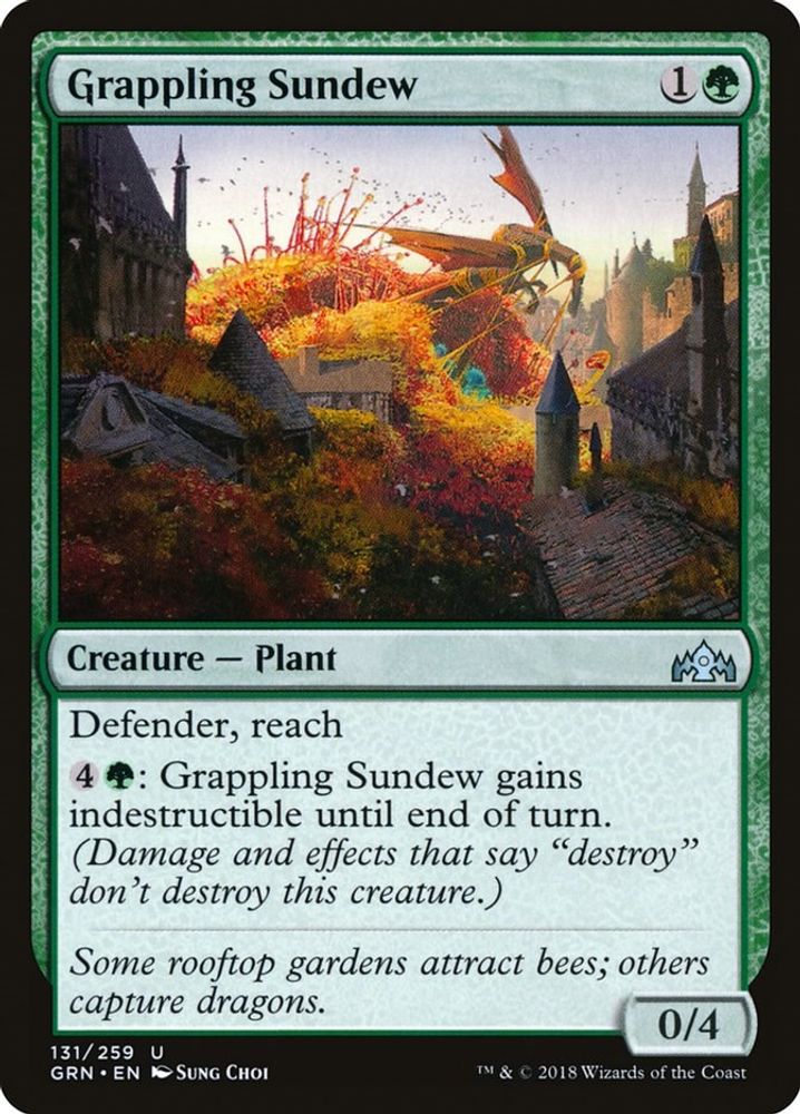 2018 Magic: The Gathering: Guilds of Ravnica (GRN) - Grappling Sundew (#131, Uncommon) (, Near Mint)