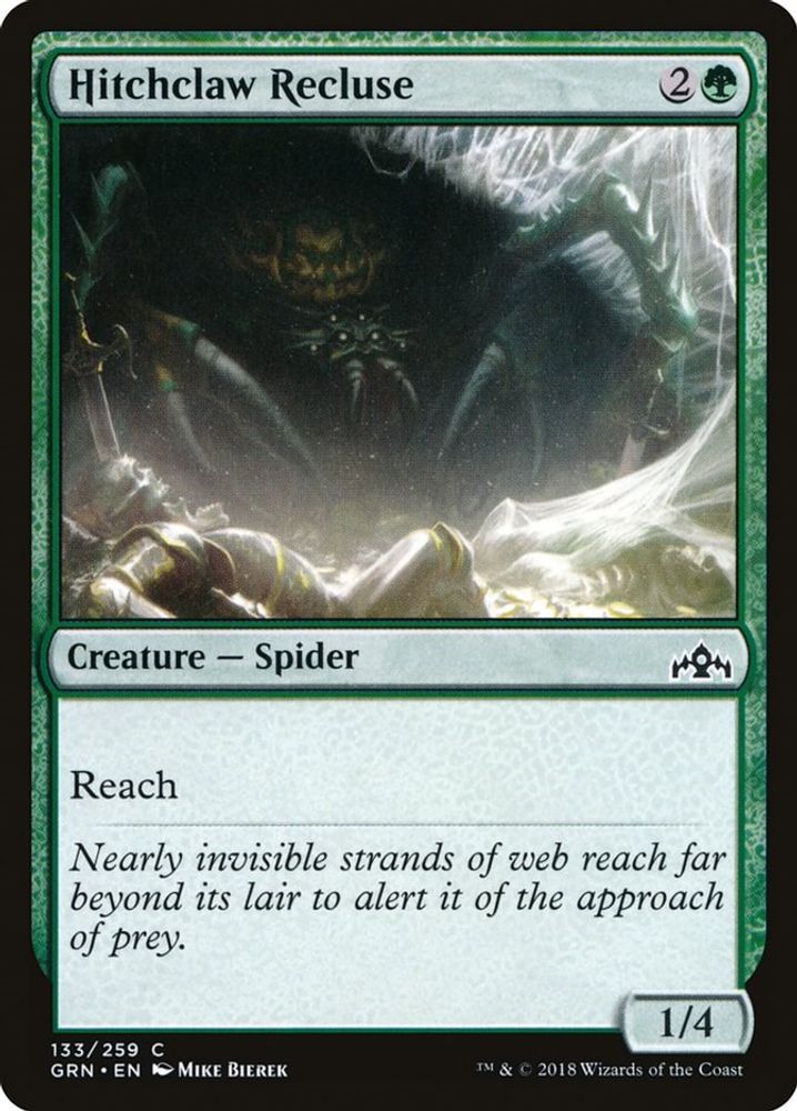2018 Magic: The Gathering: Guilds of Ravnica (GRN) - Hitchclaw Recluse (#133, Common) (, Near Mint)