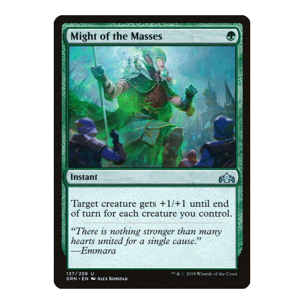 2018 Magic: The Gathering: Guilds of Ravnica (GRN) - Might of the Masses (#137, Uncommon) (, Near Mint)