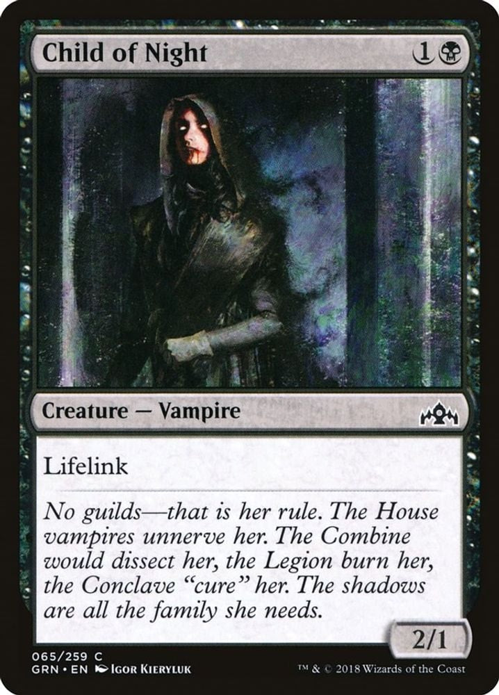 2018 Magic: The Gathering: Guilds of Ravnica (GRN) - Child of Night (#65, Common) (, Near Mint)