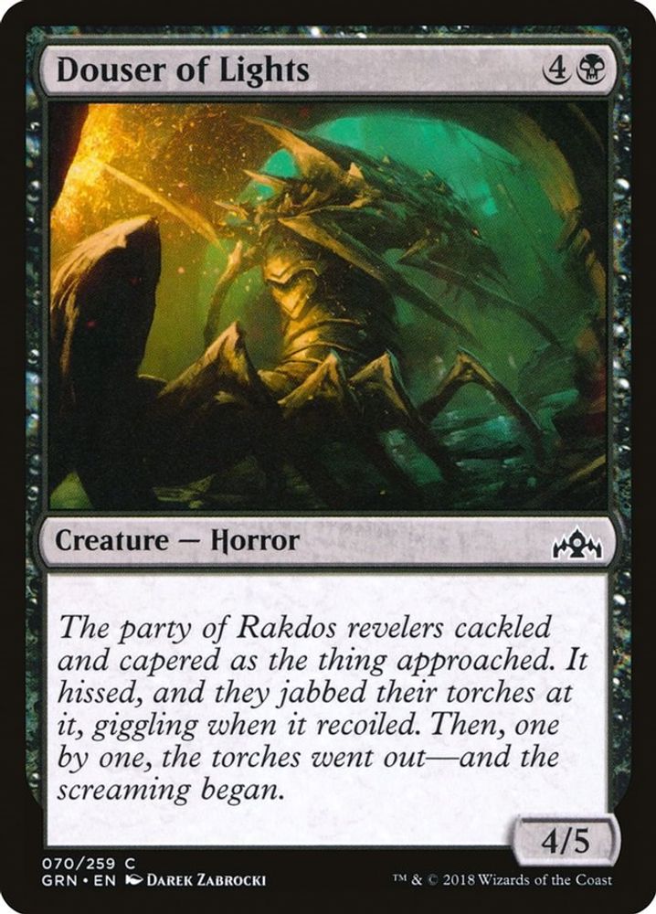 2018 Magic: The Gathering: Guilds of Ravnica (GRN) - Douser of Lights (#70, Common) (, Near Mint)