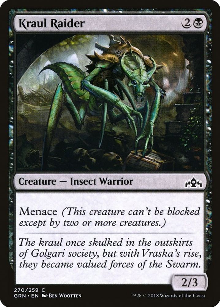 2018 Magic: The Gathering: Guilds of Ravnica (GRN) - Kraul Raider (#270, Common) (, Near Mint)
