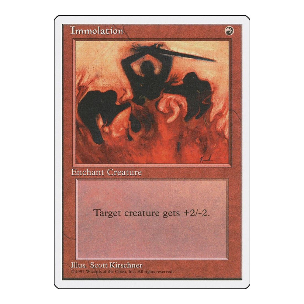 1995 Magic: The Gathering: Fourth Edition (4ED) - Immolation (#204, Common) (, Near Mint)