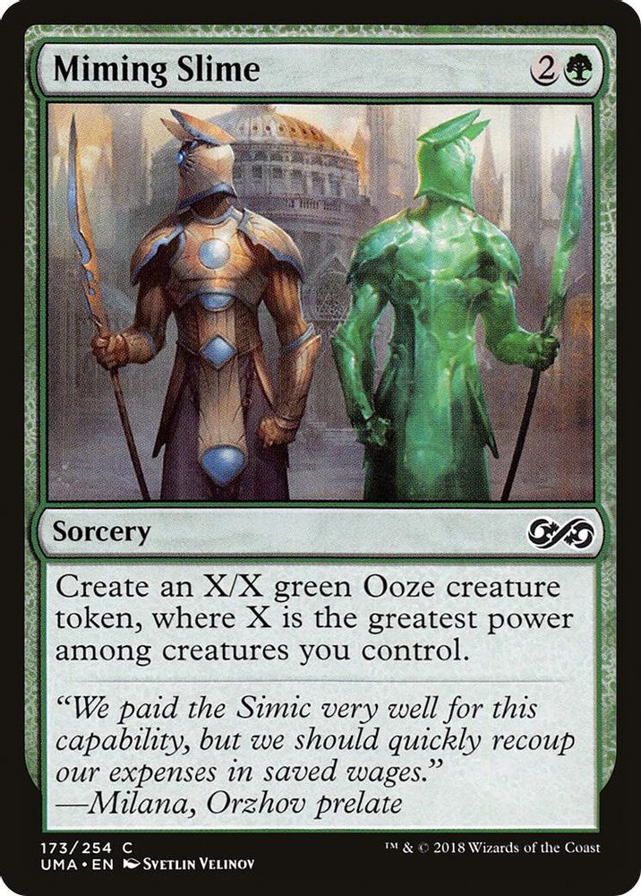 2018 Magic: The Gathering: Ultimate Masters (UMA) - Miming Slime (#173, Common) (Foil, Near Mint)
