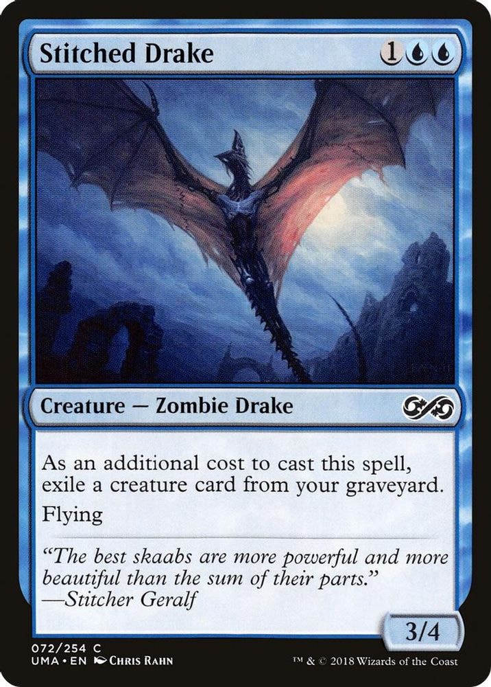 2018 Magic: The Gathering: Ultimate Masters (UMA) - Stitched Drake (#72, Common) (, Near Mint)