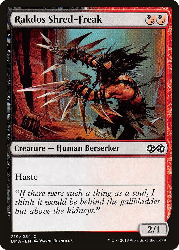 2018 Magic: The Gathering: Ultimate Masters (UMA) - Rakdos Shred Freak (#219, Common) (, Near Mint)