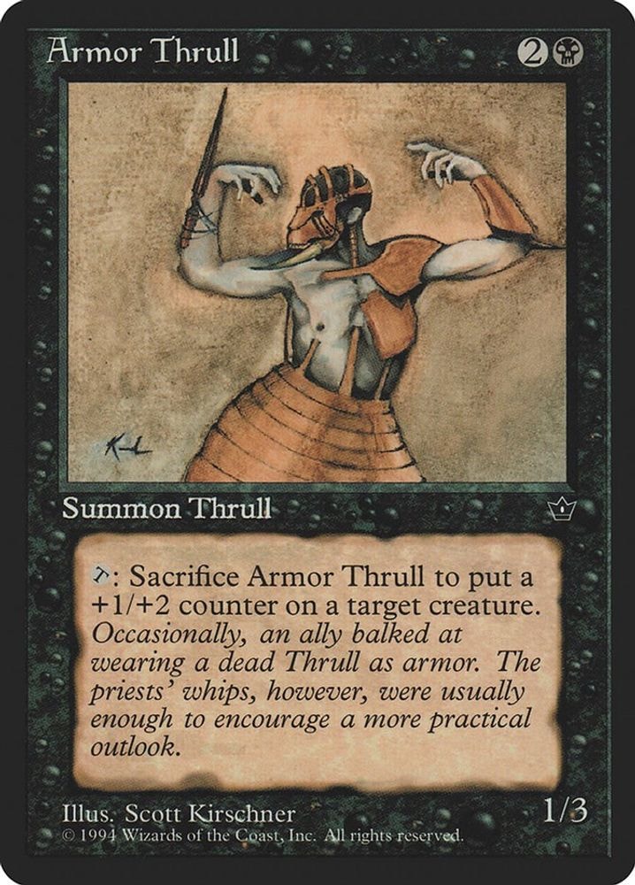 1994 Magic: The Gathering: Fallen Empires (FEM) - Armor Thrull (Kirschner) (#33d, Common) (, Near Mint)