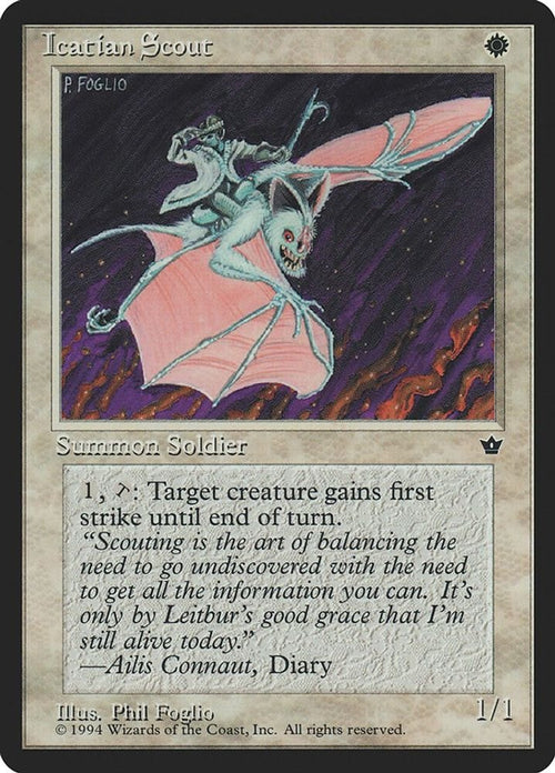 1994 Magic: The Gathering: Fallen Empires (FEM) - Icatian Scout (Foglio) (#13d, Common) (, Near Mint)