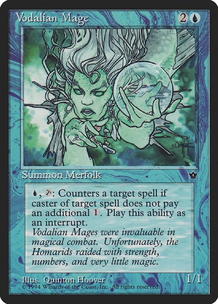 1994 Magic: The Gathering: Fallen Empires (FEM) - Vodalian Mage (Hoover) (#30c, Common) (, Near Mint)