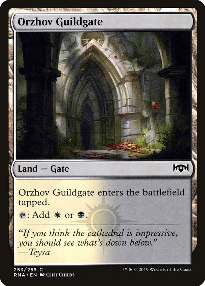 2019 Magic: The Gathering: Ravnica Allegiance (RNA) - Orzhov Guildgate 253 (#253, Common) (, Near Mint)