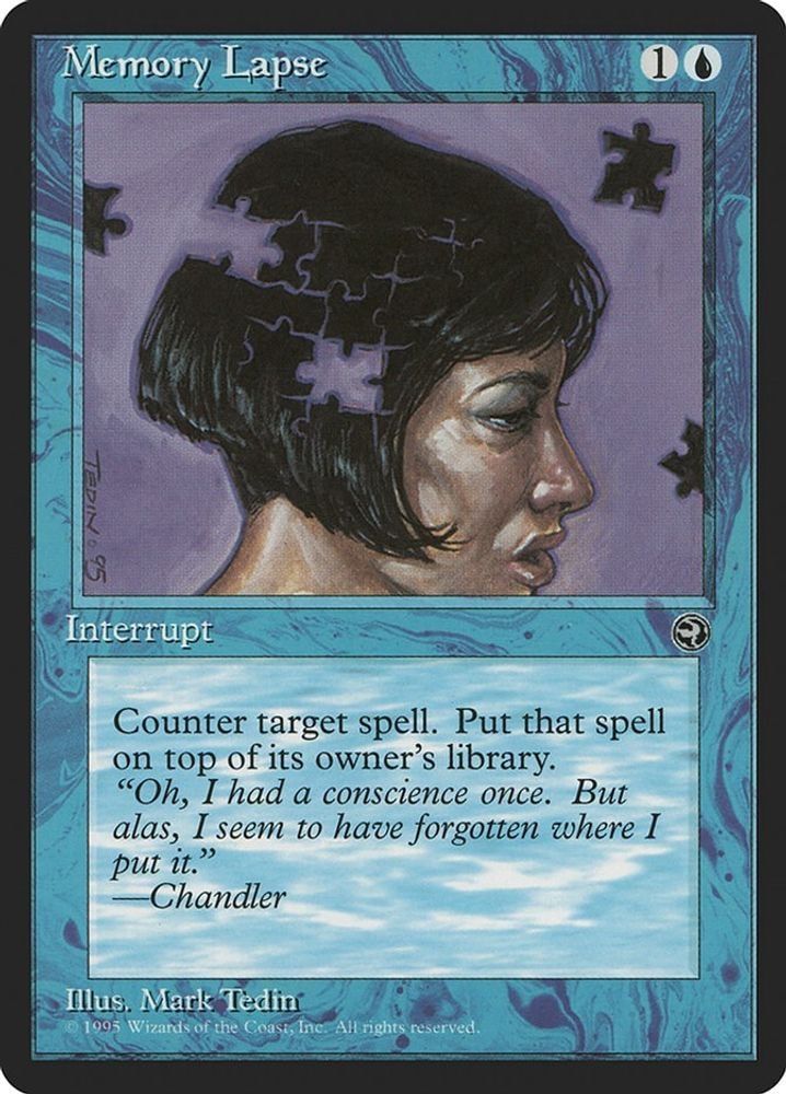 1995 Magic: The Gathering: Homelands (HML) - Memory Lapse [Version 2] (#32, Common) (, Near Mint)