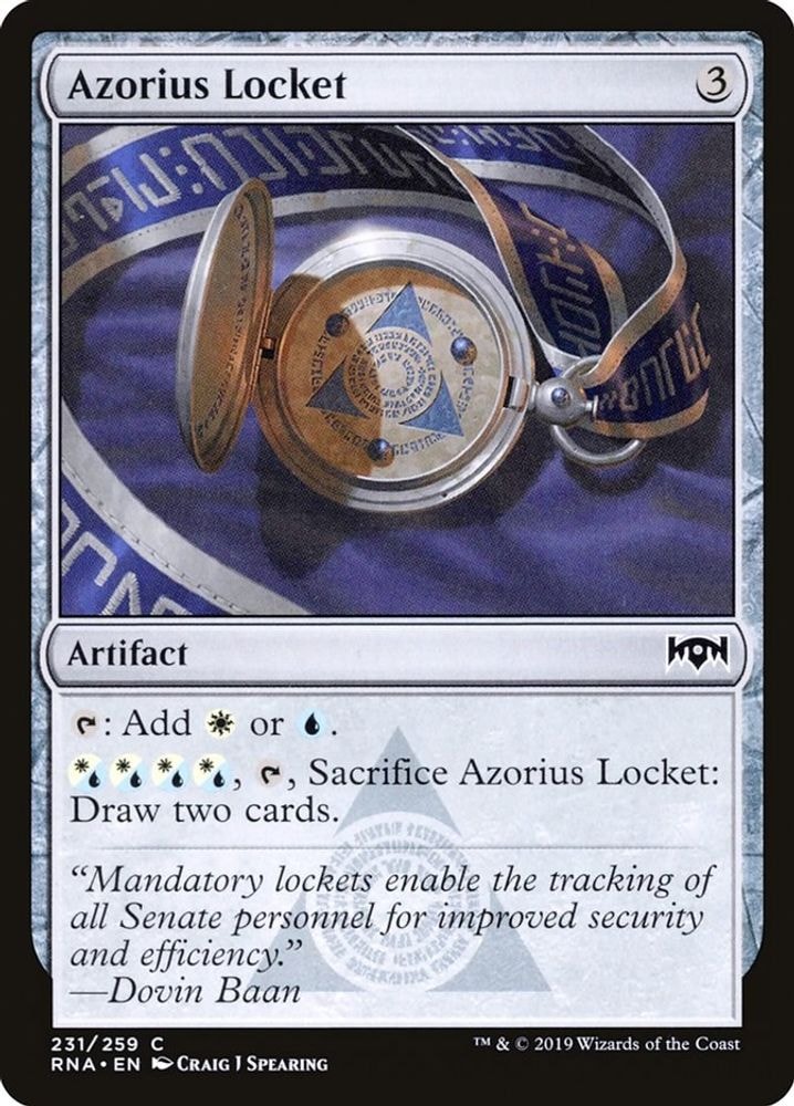 2019 Magic: The Gathering: Ravnica Allegiance (RNA) - Azorius Locket (#231, Common) (, Near Mint)
