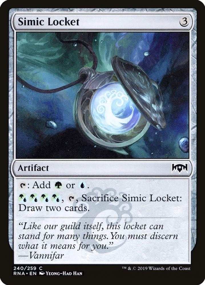 2019 Magic: The Gathering: Ravnica Allegiance (RNA) - Simic Locket (#240, Common) (, Near Mint)