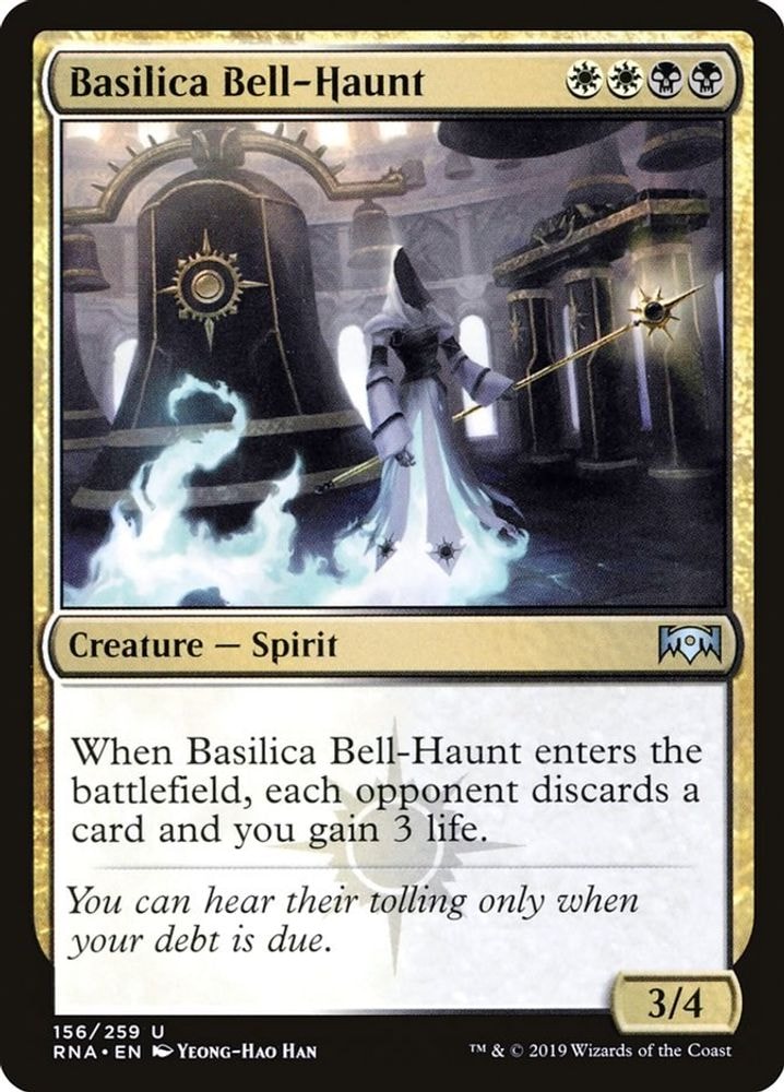 2019 Magic: The Gathering: Ravnica Allegiance (RNA) - Basilica Bell Haunt (#156, Uncommon) (, Near Mint)