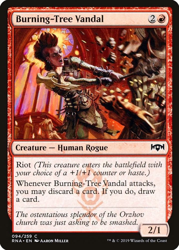 2019 Magic: The Gathering: Ravnica Allegiance (RNA) - Burning Tree Vandal (#94, Common) (, Near Mint)