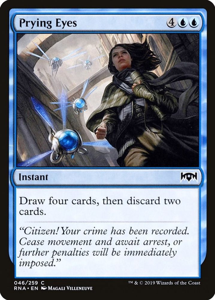 2019 Magic: The Gathering: Ravnica Allegiance (RNA) - Prying Eyes (#46, Common) (, Near Mint)