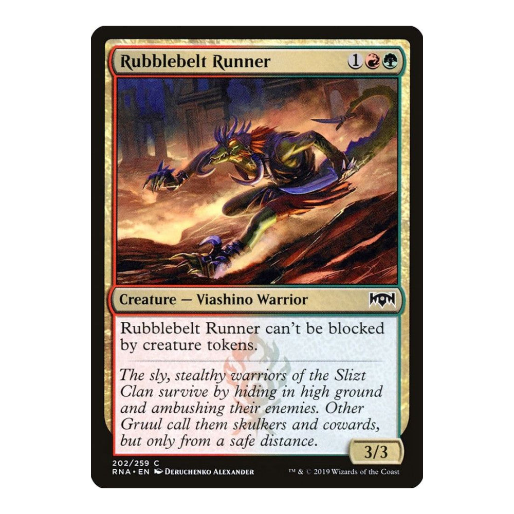2019 Magic: The Gathering: Ravnica Allegiance (RNA) - Rubblebelt Runner (#202, Common) (, Near Mint)