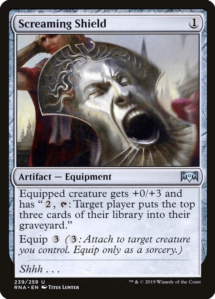 2019 Magic: The Gathering: Ravnica Allegiance (RNA) - Screaming Shield (#239, Uncommon) (, Near Mint)