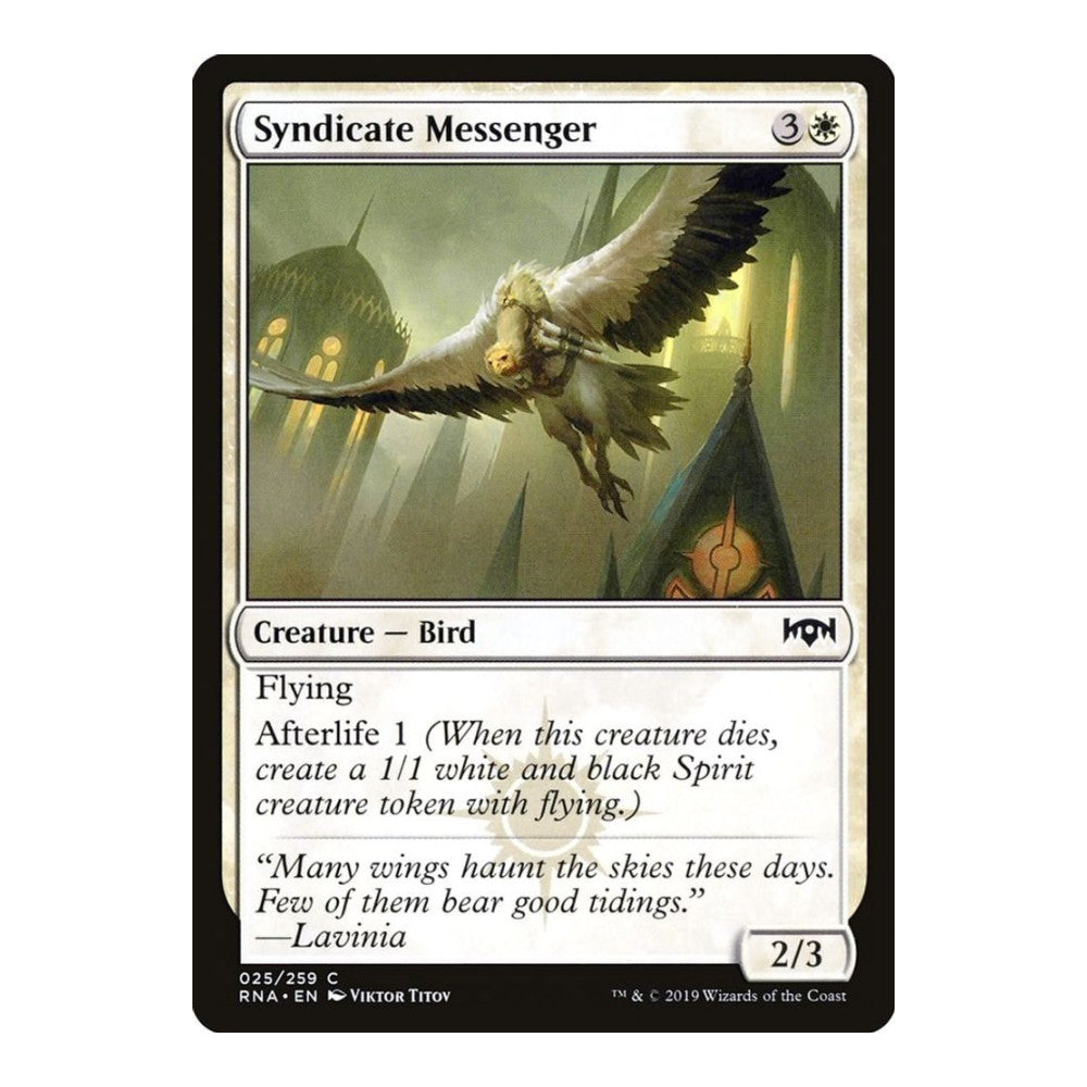 2019 Magic: The Gathering: Ravnica Allegiance (RNA) - Syndicate Messenger (#25, Common) (, Near Mint)